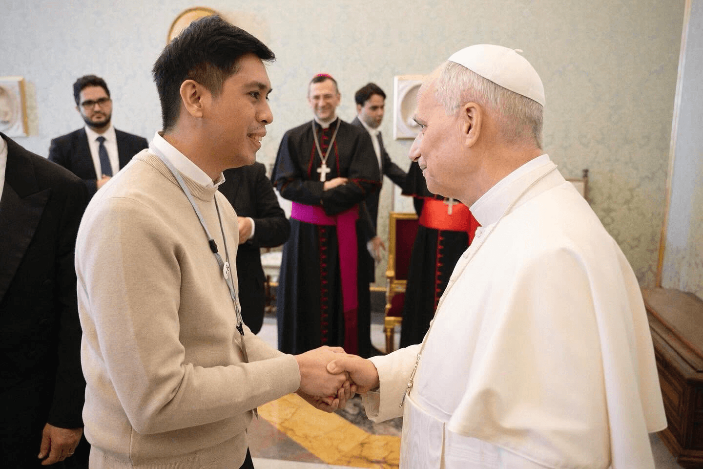 Two men shaking hands